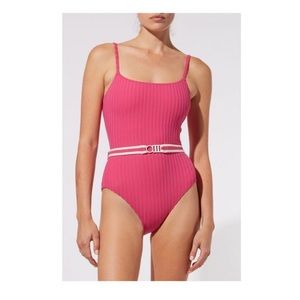 NWT Solid & Striped Pink One Piece, Medium